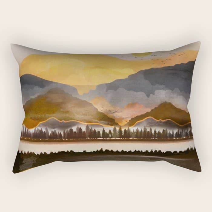 Pure Wilderness At Dusk Rectangular Pillow