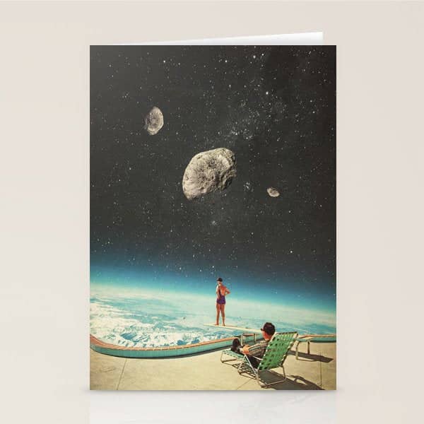 Summer With A Chance Of Asteroids Stationery Card