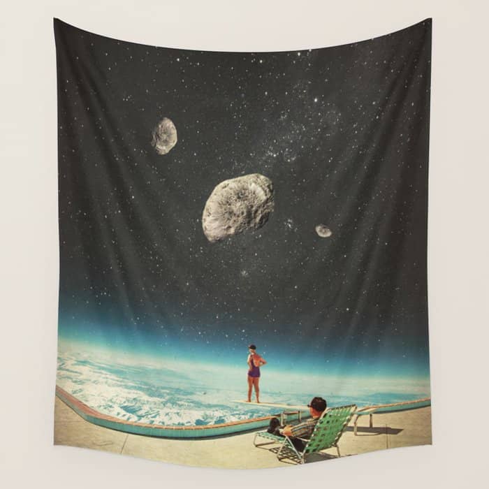 Summer With A Chance Of Asteroids Wall Tapestry