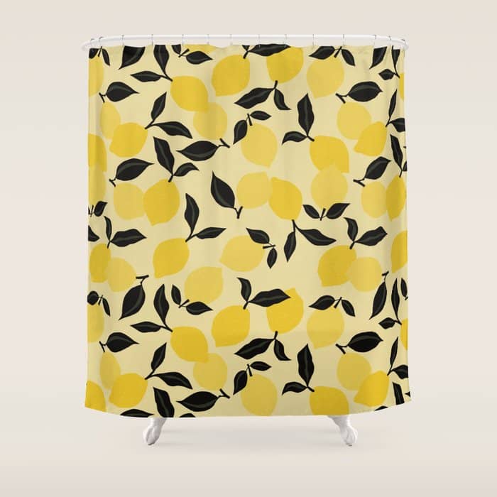 Seamless Citrus Pattern / Lemons Shower Curtain