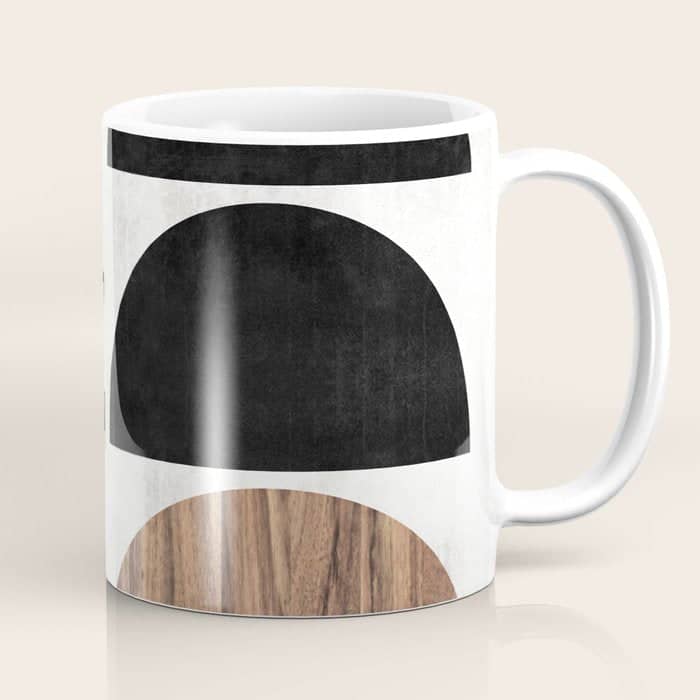 Mid-Century Modern Pattern No.7 - Concrete And Wood Coffee Mug