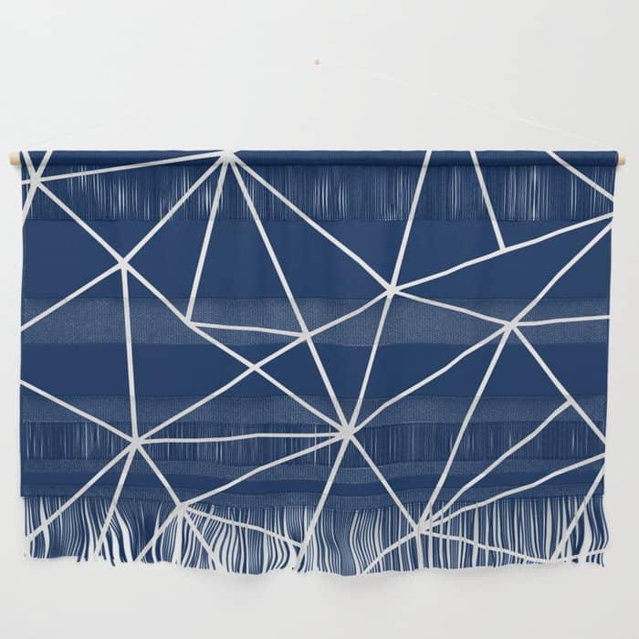 Triangle Geometric Art,  Navy Blue, Pieces Art Wall Hanging
