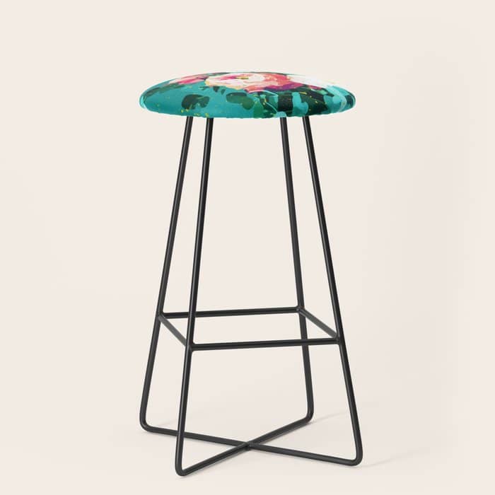 Floral & Confetti #Digitalart #Floral Stool