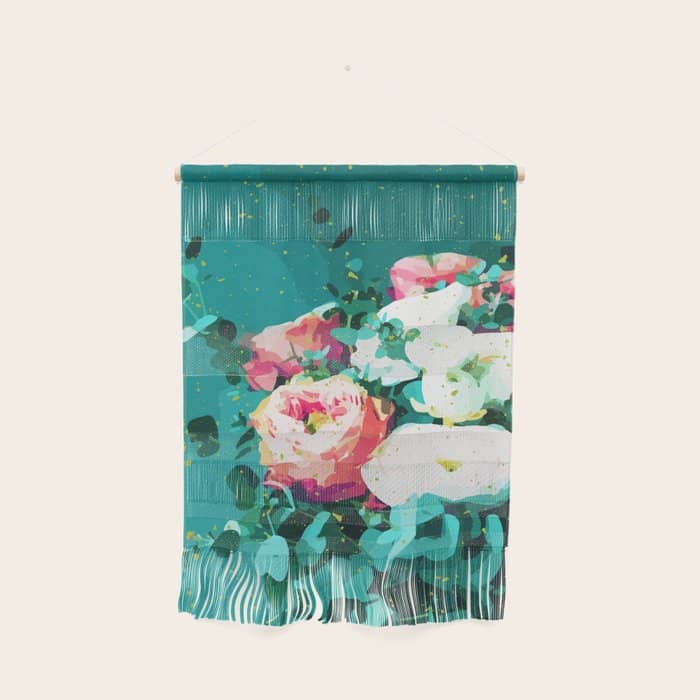 Floral & Confetti #Digitalart #Floral Wall Hanging