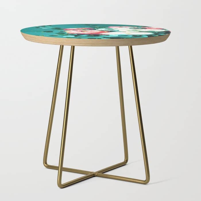Floral & Confetti #Digitalart #Floral Side Table