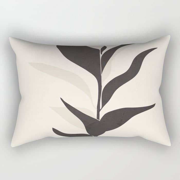Abstract Minimal Plant Rectangular Pillow