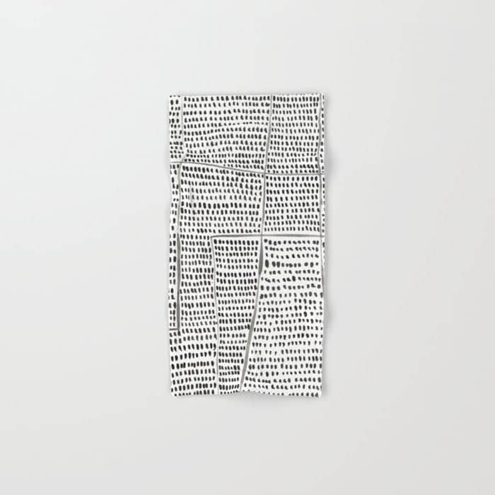 Categorize Print In Black And White Bath Towel