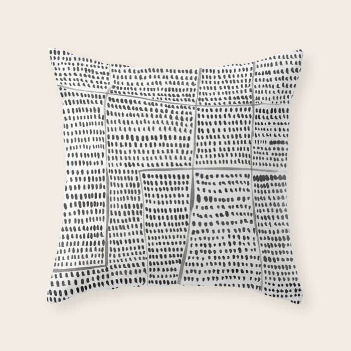 Categorize Print In Black And White Throw Pillow