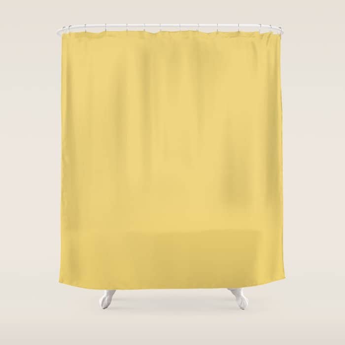Soft Sunlight Yellow Solid Color Shower Curtain