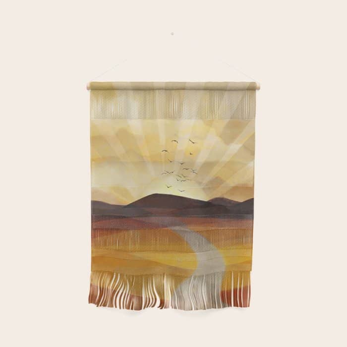Desert In The Golden Sun Glow Ii Wall Hanging