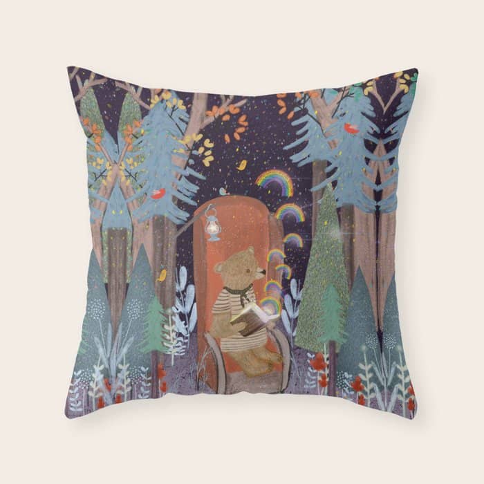 The Little Book Of Rainbows Throw Pillow