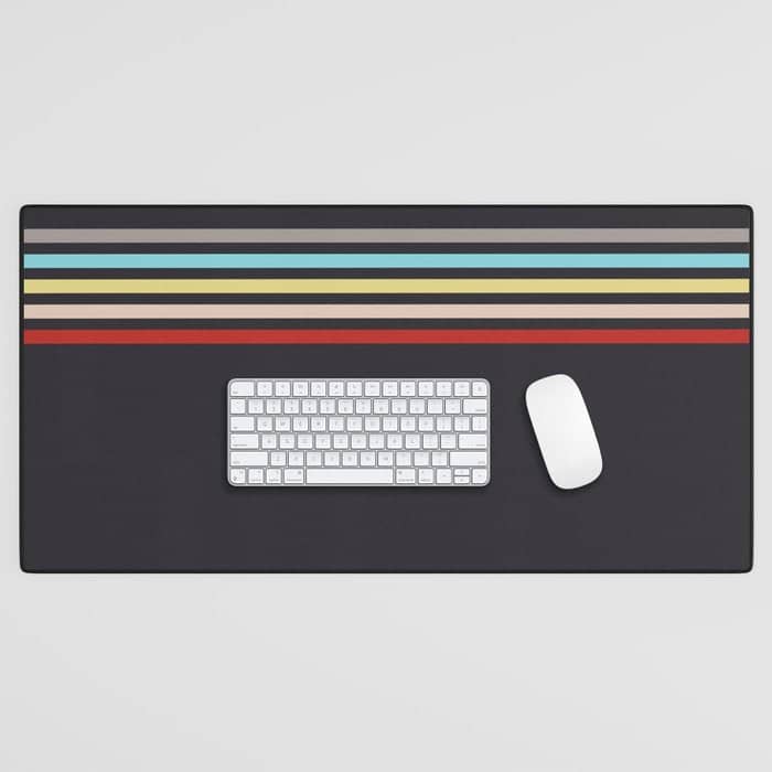 Ujimasa - Classic Retro Stripes Desk Mat