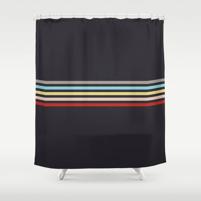 Ujimasa - Classic Retro Stripes Shower Curtain