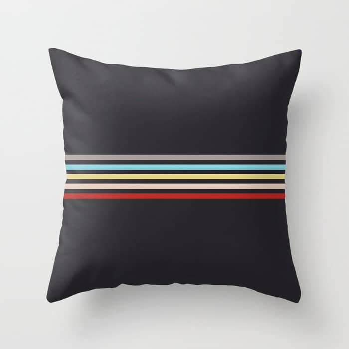 Ujimasa - Classic Retro Stripes Throw Pillow