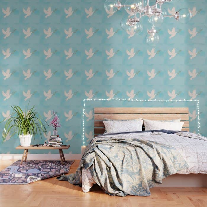 Dove Of Peace With Olive Branch Wallpaper