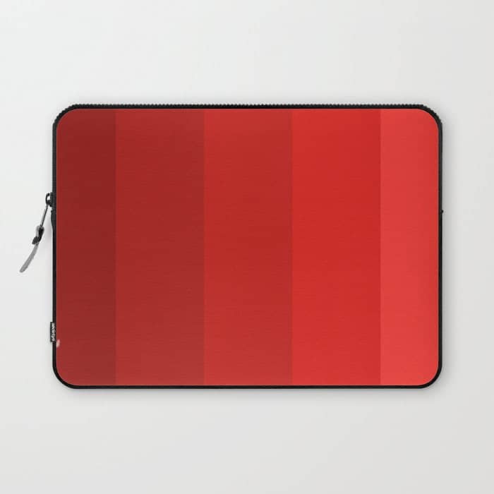 Red Striped Color Gradient Laptop Sleeve
