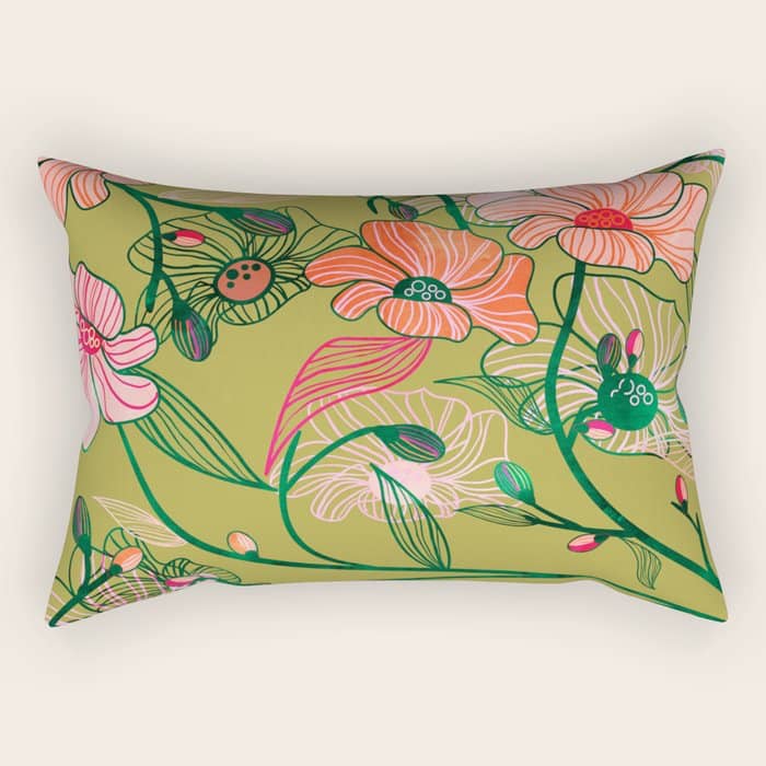 Twinning #Illustration #Pattern Rectangular Pillow