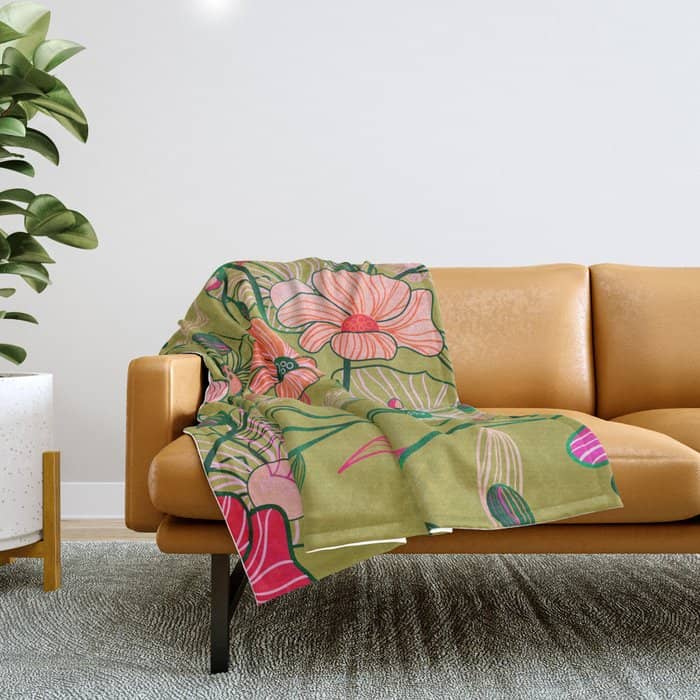 Twinning #Illustration #Pattern Throw Blanket