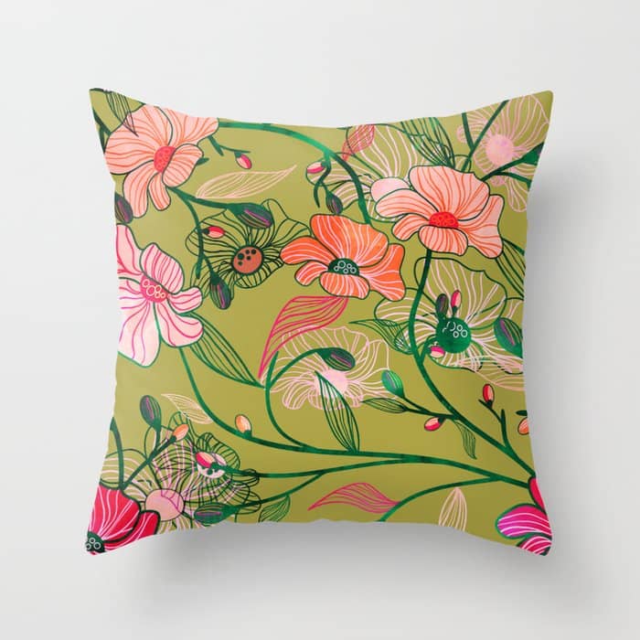 Twinning #Illustration #Pattern Throw Pillow