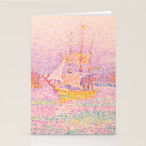 Paul Signac "Harbour At Marseilles" Stationery Card