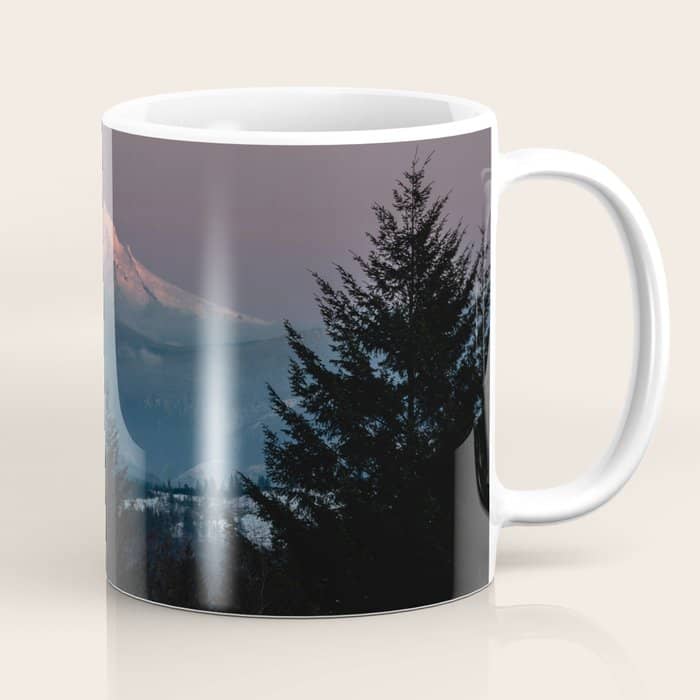 Mt. Hood Forest Mountain - Nature Photography Coffee Mug
