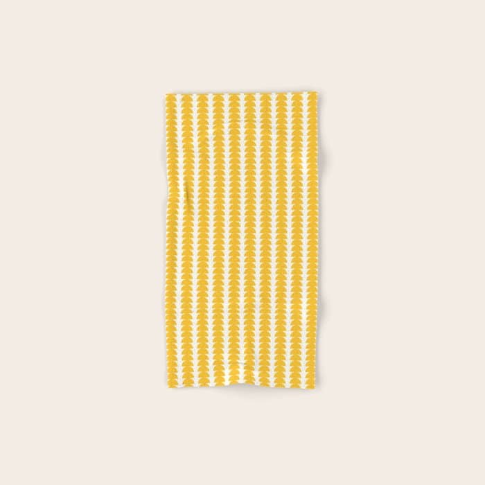 Maude Shapes Pattern - Golden Yellow Bath Towel