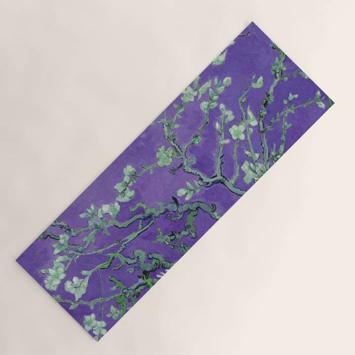 Vincent Van Gogh "Almond Blossoms" (Edited Purple) Yoga Mat