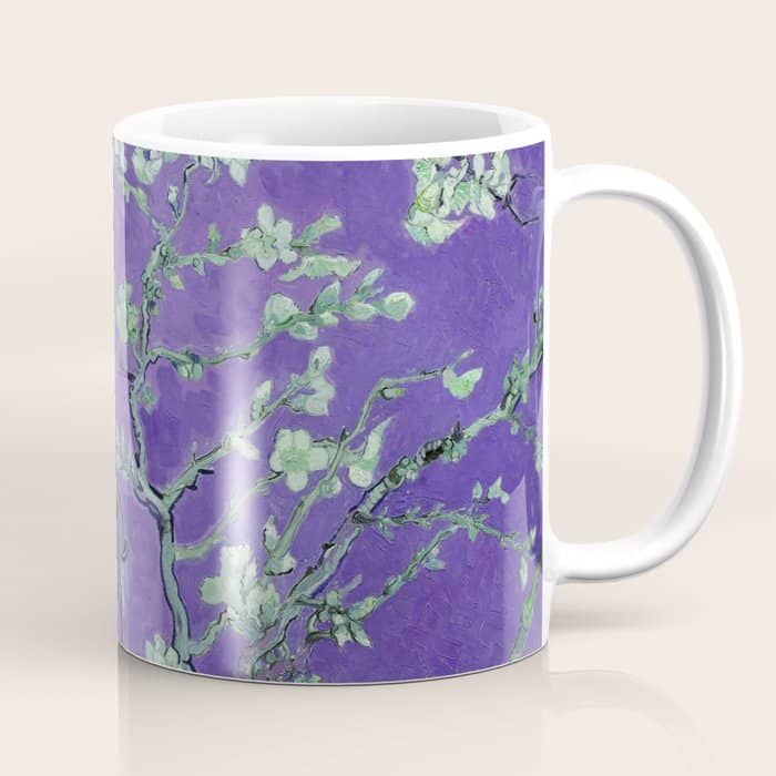 Vincent Van Gogh "Almond Blossoms" (Edited Purple) Coffee Mug