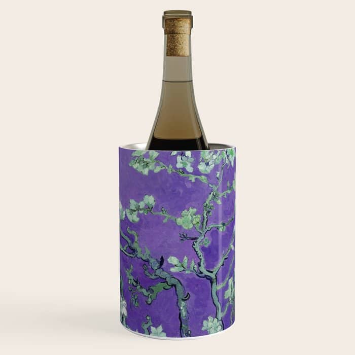 Vincent Van Gogh "Almond Blossoms" (Edited Purple) Wine Chiller
