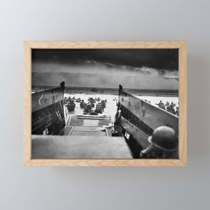 Into The Jaws Of Death - D-Day Vintage Photo By Robert F. Sargent Mini Art Print
