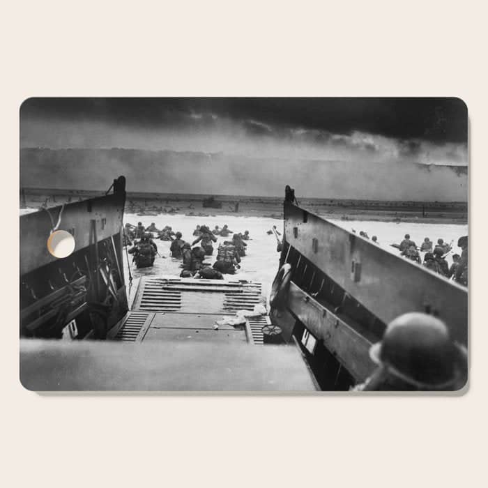 Into The Jaws Of Death - D-Day Vintage Photo By Robert F. Sargent Cutting Board