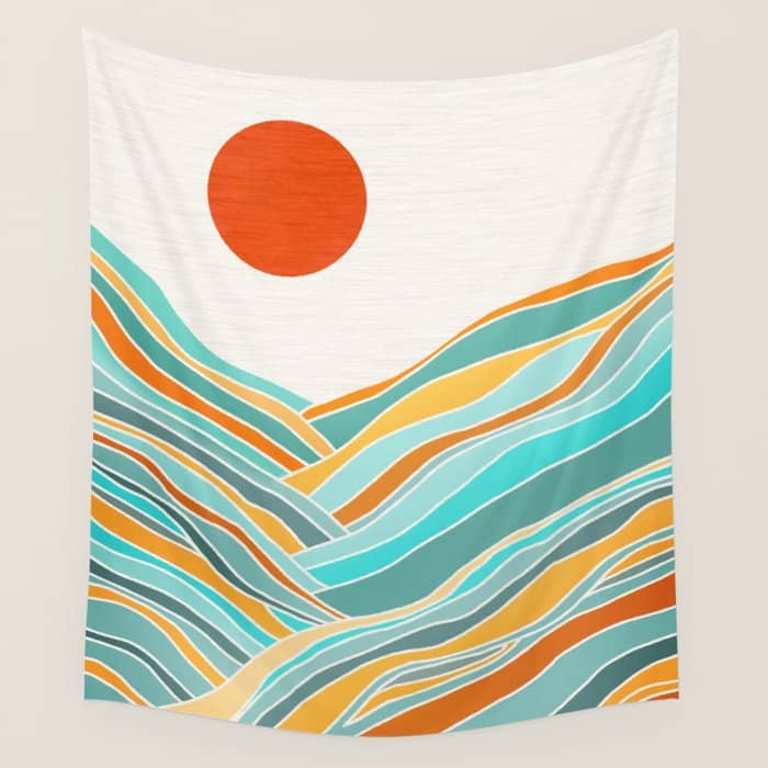 Abstract Sunset Landscape Ii Wall Tapestry