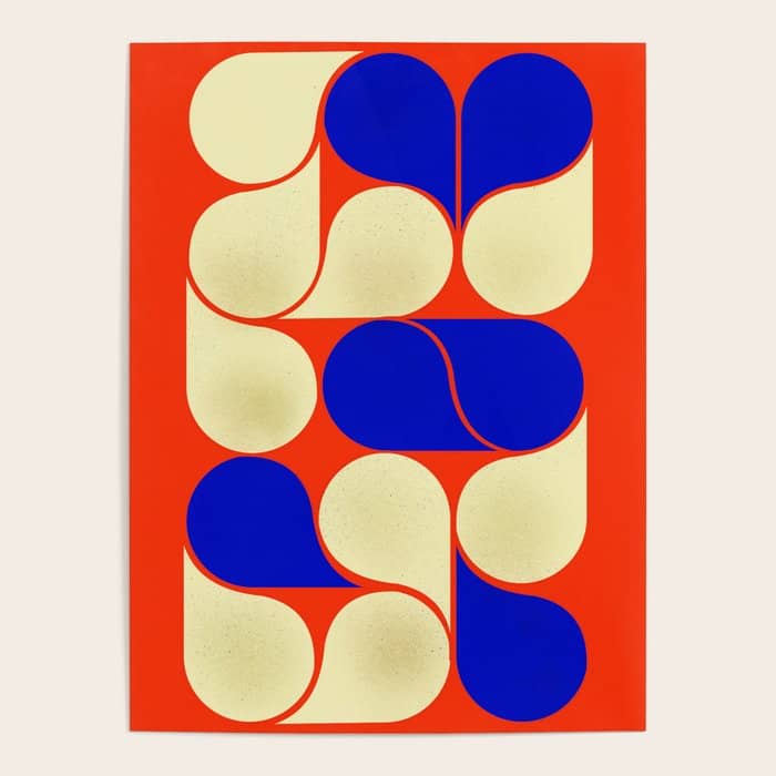 Mid-Century Geometric Shapes-No10 Poster