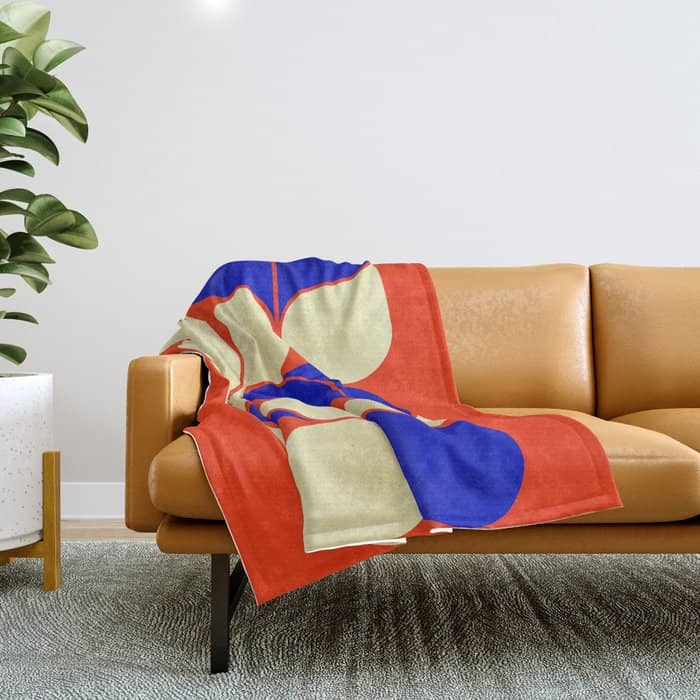 Mid-Century Geometric Shapes-No10 Throw Blanket
