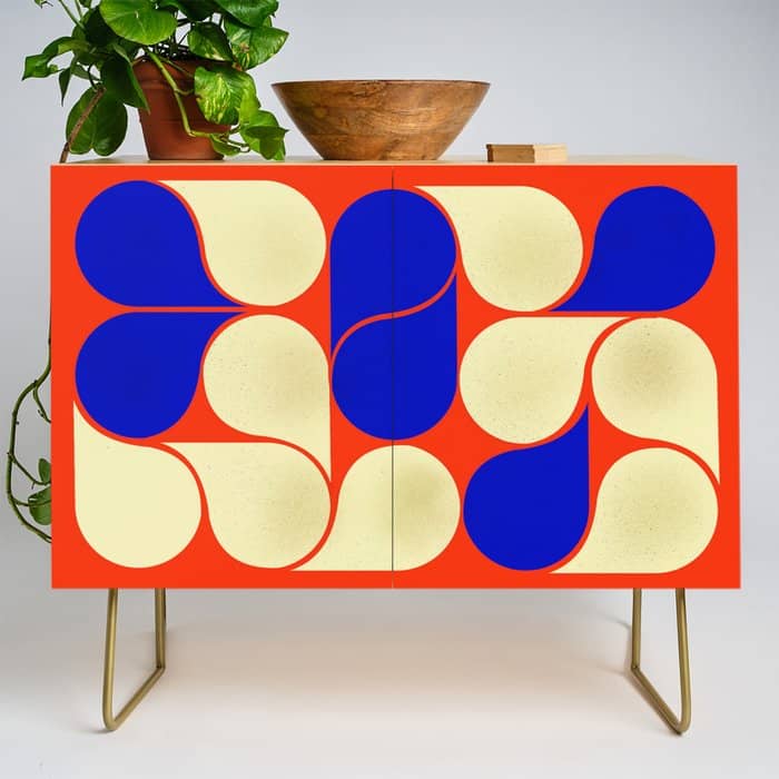 Mid-Century Geometric Shapes-No10 Credenza