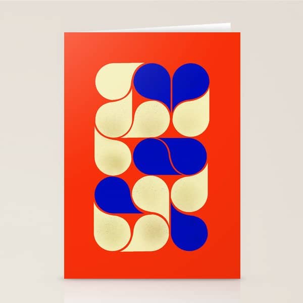 Mid-Century Geometric Shapes-No10 Stationery Card