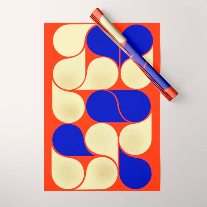 Mid-Century Geometric Shapes-No10 Wrapping Paper