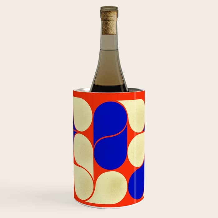 Mid-Century Geometric Shapes-No10 Wine Chiller