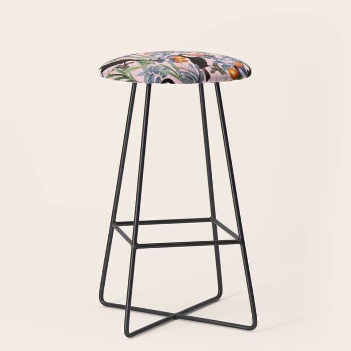 Tucan Garden #Pattern #Illustration Stool