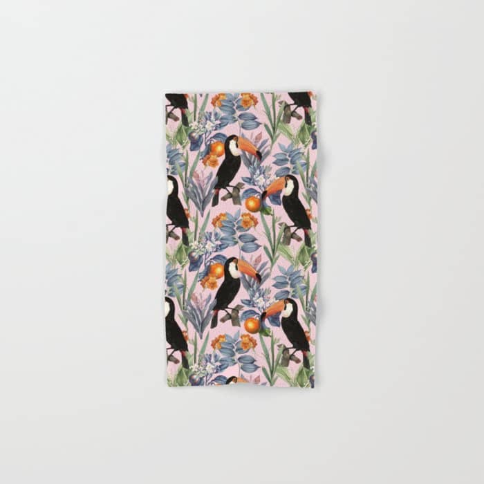 Tucan Garden #Pattern #Illustration Bath Towel
