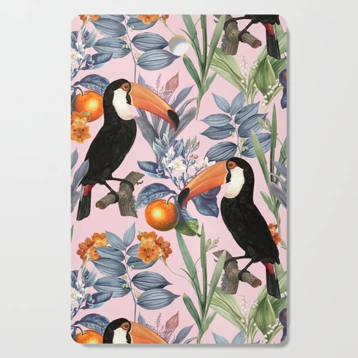 Tucan Garden #Pattern #Illustration Cutting Board