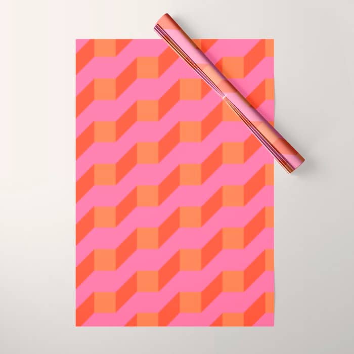 Retro Geometry Bright Pattern No10 Wrapping Paper