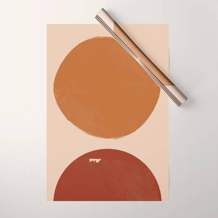 Burnt Orange Sun, New Boho Wrapping Paper