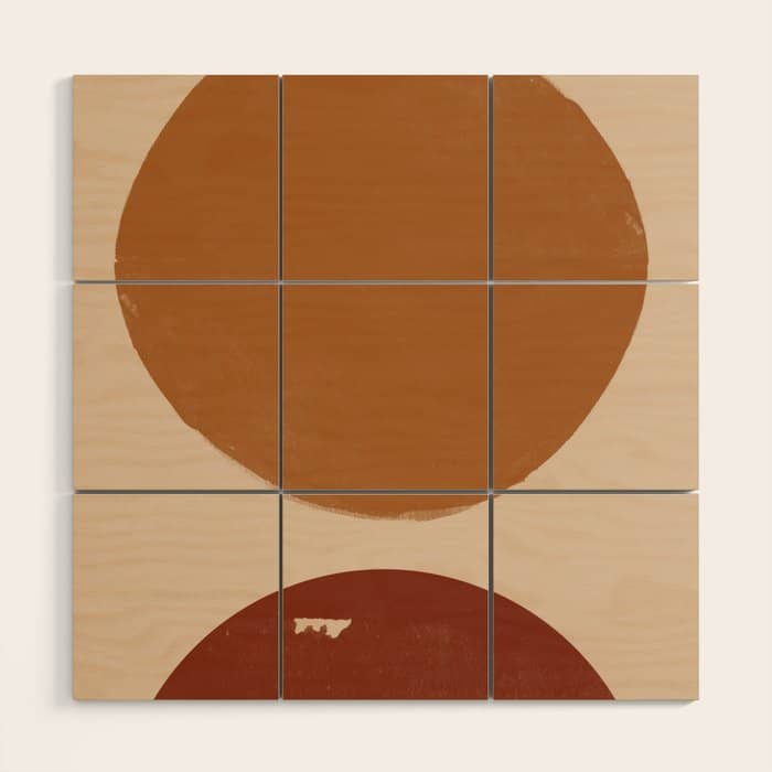 Burnt Orange Sun, New Boho Wood Wall Art