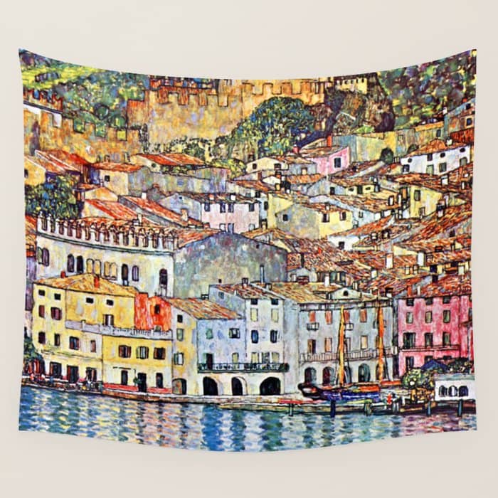 Gustav Klimt Malcesine On Lake Garda Wall Tapestry