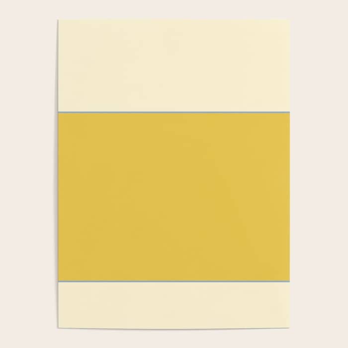 Sunshine Yellow Color Block Warm Vintage Poster