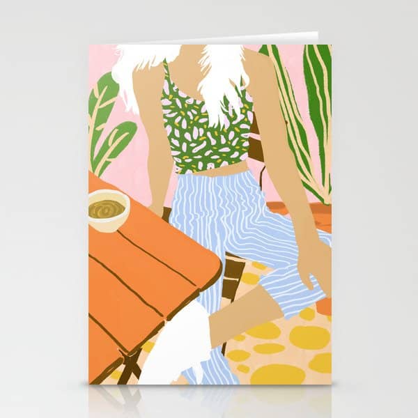 Kawa Tea #Illustration #Fashion Stationery Card