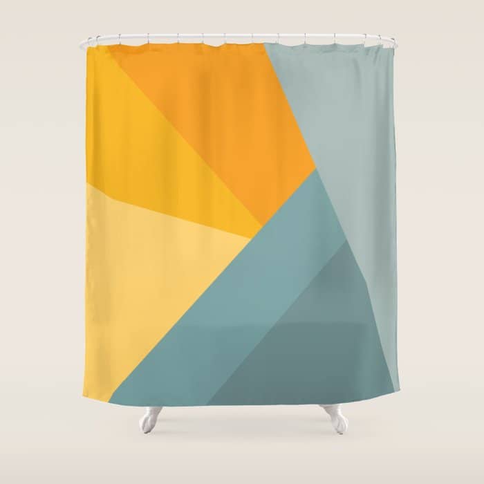 Abstract Mountain Sunrise Shower Curtain