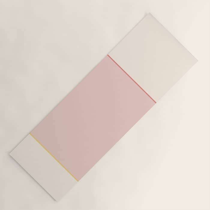 Subtle Spring Color Block - Soft Pink Yoga Mat