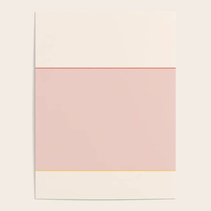 Subtle Spring Color Block - Soft Pink Poster